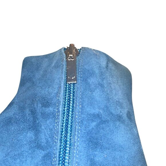 Marc Fisher Ltd Blue Suede Pointed Toe High Heel Ankle Boot Women's Size 10 - Picture 5 of 10